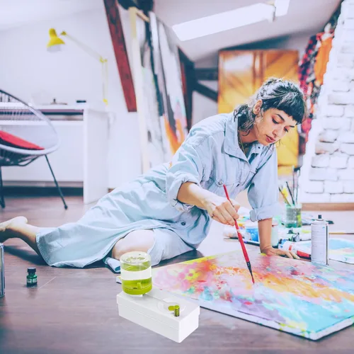 Miniatura 8 de Enjuagadora de pinceles de pintura, máquina de enjuague de pinceles de pintura, herramienta de enjuague de ciclo de agua dulce para pincel