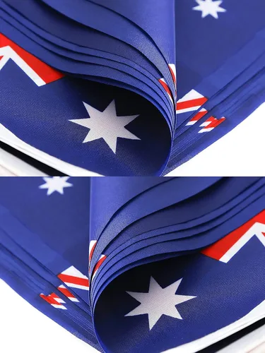 Miniatura 3 de ZXvZYT Cadena de bandera australiana de Australia, pequeñas banderas de banderín de Australia, para gran apertura, eventos deportivos nacionales