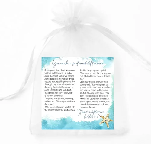 Miniatura 4 de Smiling Wisdom - 10 juegos a granel - Tarjetas de felicitación de historia de estrellas de mar de apreciación del personal de los empleados