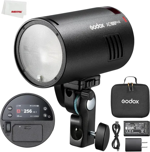 Miniatura 7 de Godox AD100Pro AD100 Pro 100Ws TTL Flash al aire libre,2.4GHz Wireles XSystem,1/8000 HSS 2600mAh Batería 0.01-1.5s Reciclaje