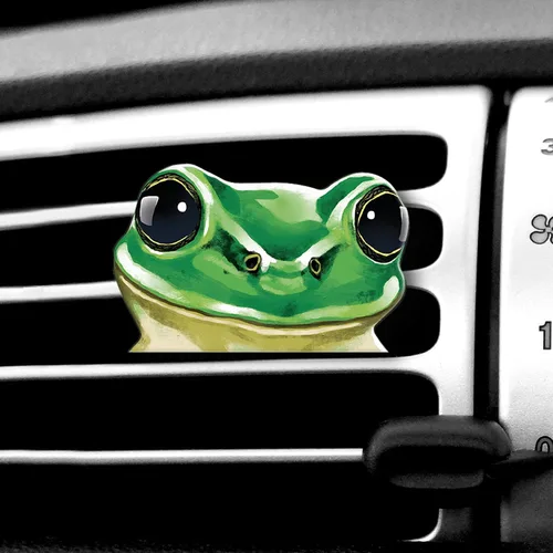 Miniatura 19 de WIRESTER Clip de ventilación con aroma fresco para automóvil, accesorios decorativos, decoración interior para autos Lindo perro perdiguero dorado