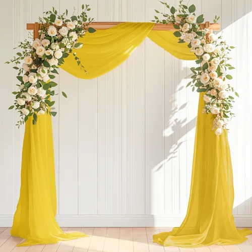 Miniatura 15 de 1 panel de 20 pies para arco de boda, tela transparente azul bebé para drapear, cortinas de gasa para arcos de boda, cortinas azul claro, cortinas