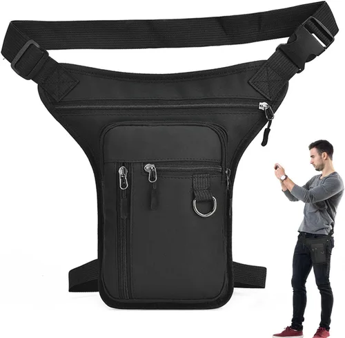 Bolsa de pierna de motocicleta, bolsa de pierna caída, riñonera de cintura con múltiples bolsillos, bolsa para muslo, bolsa de muslo, para