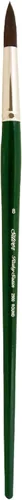 Miniatura 11 de Silver Brush Limited 2500 - Cepillo redondo de satén rubí para gouache y todos los acrílicos, cepillo de arte de mango largo, tamaño 1, verde