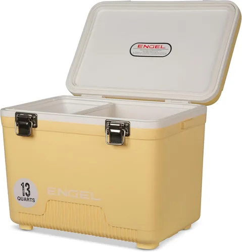 Miniatura 13 de Engel 13qt, refrigerador hermético, de secado al aire, Drybox y pequeña lonchera con carcasa dura para hombres y mujeres Camuflaje de pastizales