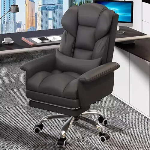 Silla de oficina, silla de oficina grande y alta, silla de oficina ejecutiva con reposapiés, silla de oficina ergonómica, silla de oficina en casa,