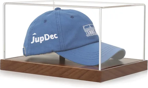 Miniatura 15 de JupDec Caja de exhibición de béisbol - Soporte de cubo transparente para pelotas de béisbol con base de madera, caja de soporte para autógrafos