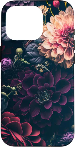 Miniatura 20 de Dahlia Flower Moody Dark Floral Pink and Purple Pattern Case for iPhone 17