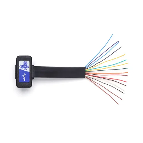 Miniatura 5 de bbfly Cable de extensión OBD2, A2 cable plano de cinta de 16 pines OBDII macho a hembra Cable con conectores en ángulo 1FT/30CM
