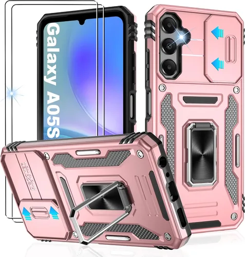 Miniatura 243 de Gritup para Samsung Galaxy S22 Funda con protectores de pantalla HD de 2 paquetes y cubierta deslizante para la cámara, protección contra caídas