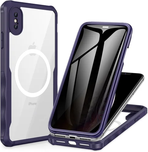Miniatura 69 de CENHUFO Funda de privacidad para iPhone 11 Pro, funda de cuerpo completo con protector de pantalla de privacidad de vidrio templado 9H integrado