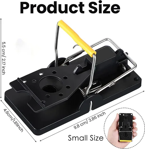 Miniatura 5 de Trampas de presión pequeñas para ratones de Grandpa Gus, control de plagas, plástico duradero, resorte de acero inoxidable potente y disparador muy