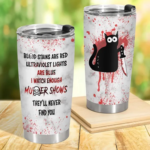 Miniatura 6 de Taza de terror con gato y tapa, taza de película de terror de 20 onzas de acero inoxidable, taza de café única con gatos, regalos de Navidad, Vaso