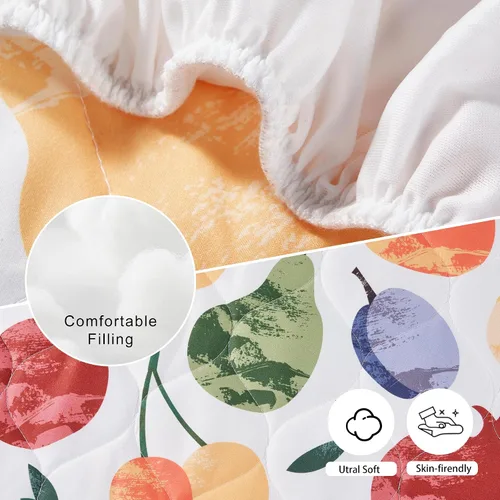 Miniatura 5 de TILLYOU Sábana para Corralito - Protector Acolchado Suave para Cuna, Protector de Colchón para Niños Pequeños con Bolsillo Profundo de 1''-3