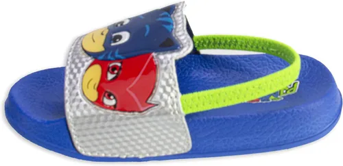 Miniatura 3 de PJ Masks Sandalias para niños pequeños, deslizantes con correa trasera, Catboy Gekko Owlette Romeo, Mismatch Heroes Vs Villains, talla de niño 67 a