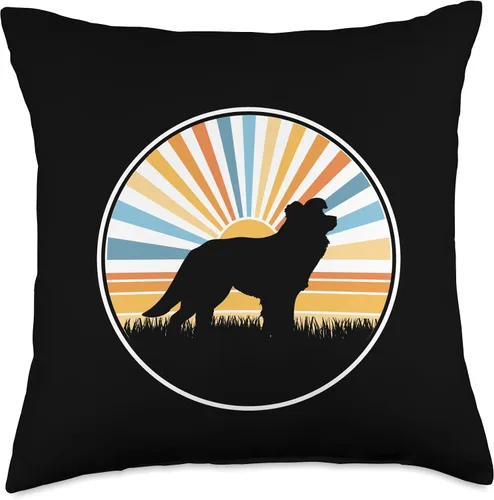 Miniatura 4 de Border Collie - Dog Mom Dog Dad Retro Sunset Pet Throw Pillow