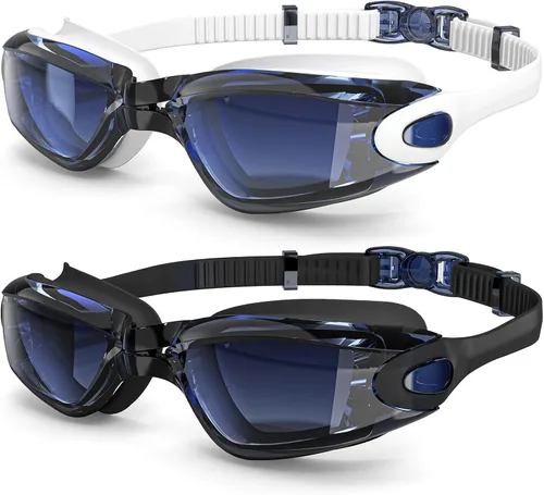 Miniatura 12 de Gafas de natación Braylin, paquete de 2 gafas de natación, antivaho, sin fugas para adultos, hombres, mujeres y jóvenes Paquete de 05.2 púrpura