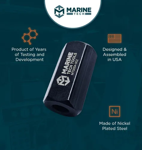 Miniatura 3 de Marine Tech Tools - Extractor de eje de apoyo y rodamientos, extractor de eje de hélice, herramienta de extracción de rodamientos Yamaha, se adapta