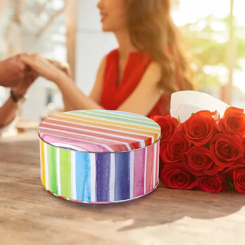 Miniatura 7 de Yopay Paquete de 3 latas de galletas, latas redondas de regalo para hornear pasteles para almacenar pasteles, suministros de manualidades, Pascua