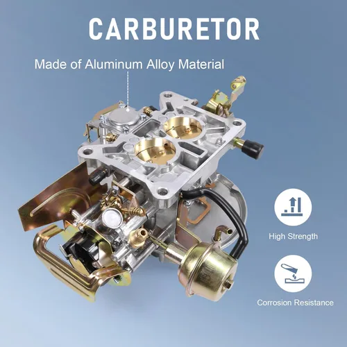 Miniatura 5 de Carburador de 2 barriles compatible con motor Ford Mustang 289 302 351 Cu Jeep 360 Cu, reemplaza el estrangulador eléctrico de 2100 2150
