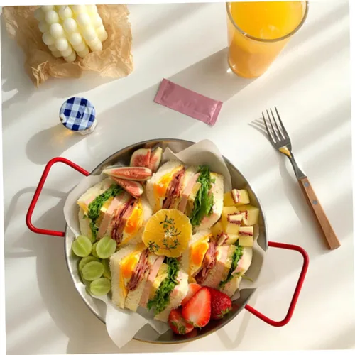 Miniatura 5 de Bandeja de vajilla antiquemaduras, 1 unidad, plato de comida para fiestas, papas fritas, bandeja de almacenamiento, accesorio para barbacoa