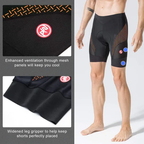 Miniatura 4 de Men's Cycling Shorts Padded Bicycle Riding Half Pants Bike Biking Cycle Tights