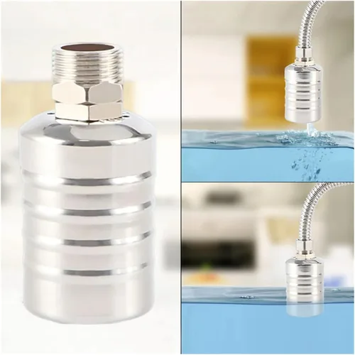 Miniatura 3 de Mini válvula de bola flotante de acero inoxidable Control automático de nivel de agua impermeable (entrada de agua lateral, 1 2)