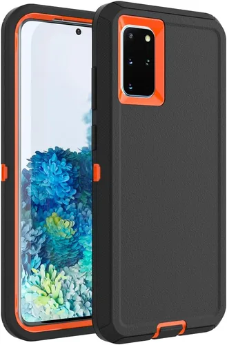 Miniatura 21 de Funda para Galaxy S21, Funda Resistente de Grado Militar Resistente a los Golpes y a Prueba de Caídas para Samsung Galaxy S21, Negro+Naranja Negro