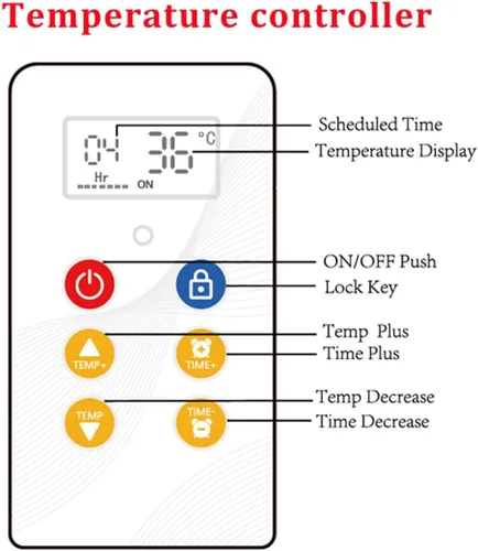 Miniatura 4 de Electric Heated Floor Mat, Infrared Radiant Floor with 60 Adjustable Thermostat and 12-Hour Timer,Space Heater Area Rug Carbon Crystal Floor Heating