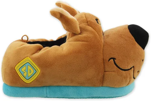 Miniatura 4 de Scooby Doo - Pantuflas de felpa para niños pequeños, Marrón