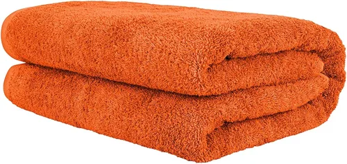 Miniatura 2 de Nine West Toalla de baño de rizo de lujo de gran tamaño, suave y afelpada, 40 x 80 pulgadas, toallas jumbo extra grandes, 100% algodón turco Naranja