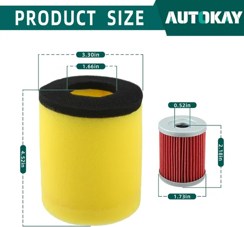 Miniatura 6 de AUTOKAY Filtro de aceite de aire para Suzuki 1987-2001 Quadrunner 250 1991-2002 King Quad 300
