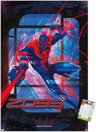 Miniatura 10 de Marvel Spider-Man: Across the Spider-Verse - Póster de pared de Spider-Man 2099, 34 pulgadas de largo x 22.4 pulgadas de ancho, versión premium sin