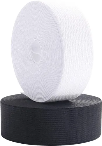 Miniatura 2 de Bandas elásticas para coser, banda elástica de tela elástica de 1 pulgada de ancho, carrete elástico para tejer, carrete elástico de 10 yardas