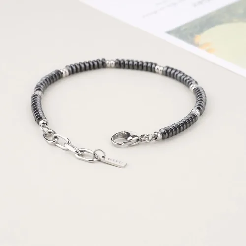Miniatura 8 de GAVU Pulsera de cuentas de hematita para hombre