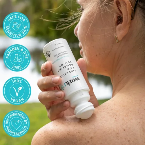 Miniatura 6 de Lidocaine Roll On - Crema para aliviar el dolor (1), segura para pieles sensibles, loción de máxima fuerza, para dolores nerviosos, rodillas