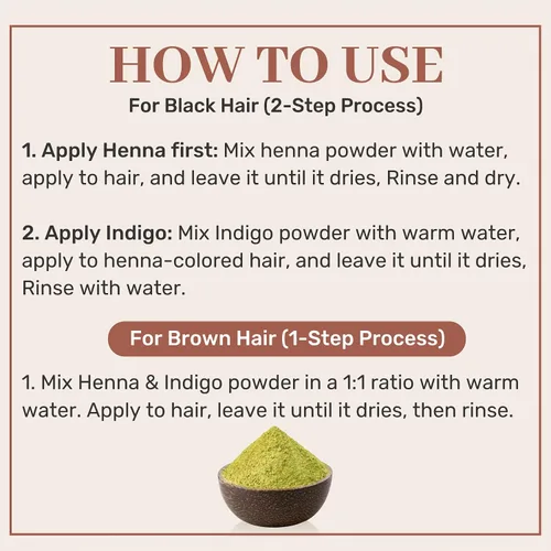 Miniatura 5 de SAMYAM Polvo índigo natural - 200g (7 oz) Tinte natural para el cabello, libre de químicos y PPD