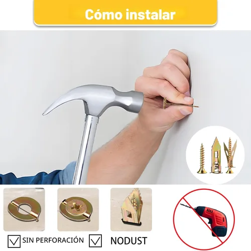 Miniatura 7 de Jyphorixal Kit de 160 piezas de anclajes autoperforantes para paneles de yeso con tornillos, 80 anclajes para chapa (0.47X1.18 pulgadas) y 80