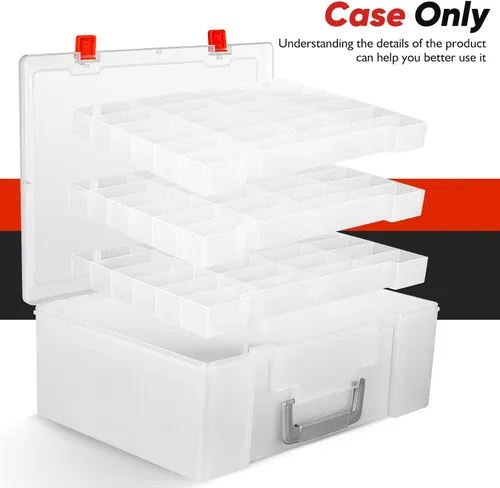 Miniatura 6 de Organizador de juguetes. 72 compartimentos. Caja de almacenamiento de juguetes compatible con autos Hot Wheels, autos Matchbox, mini juguetes