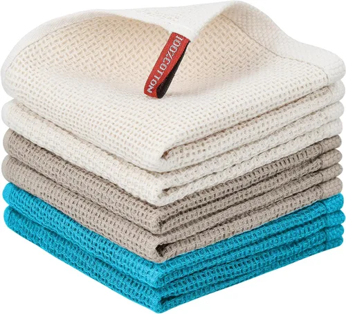 Miniatura 67 de Nialnant - Toalla de cocina 100% algodón, tejido gofre, suave, absorbente y de secado rápido, toallas para secar platos, trapos de limpieza - Multi
