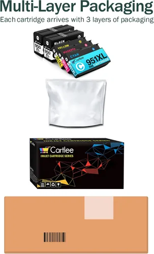 Miniatura 5 de Cartlee Paquete de 5 cartuchos de tinta compatibles de repuesto para HP 950 951 950XL 951XL para OfficeJet Pro 8600 8610 8620 8615 8100 8625 8630