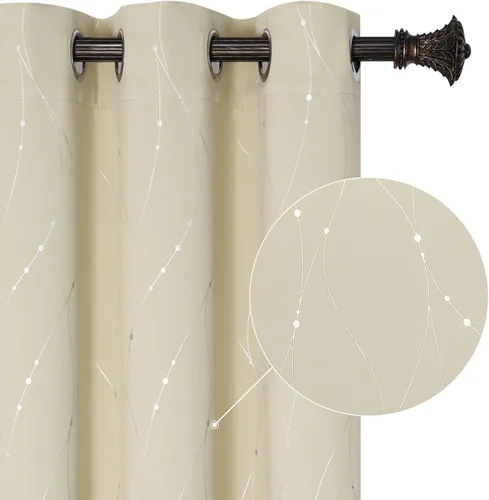 Miniatura 48 de BUHUA - Paneles de cortinas opacas para sala de estar, cortinas grises con aislamiento térmico, cortinas de ventana para dormitorio - 72 pulgadas