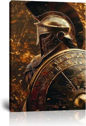 Miniatura 23 de Pintura de Caballero Templario Soldado Retro Arte de Pared Decoración Medieval Cruzada Estética Cuadro para Sala de Estar Dormitorio Oficina