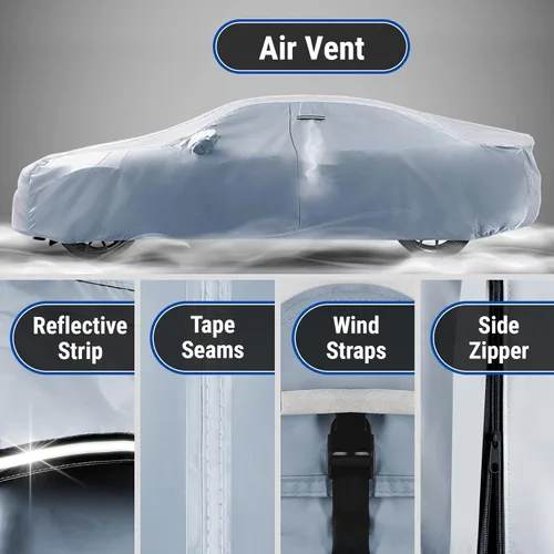Miniatura 5 de iCarCover Compatible con: Bentley Continental GT, GTC, 2003-2019, funda completa para automóvil, impermeable, resistente a todo tipo de clima