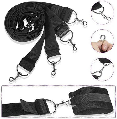 Miniatura 3 de Kit de restricciones de servidumbre para parejas debajo de la cama King, lazos sexuales para muñecas y tobillos, juego de adultos, cuerda