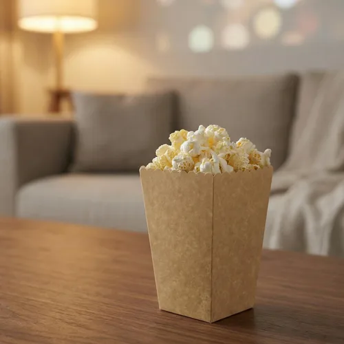 Miniatura 6 de ABOOFAN 50 cajas de papel para palomitas de maíz, bolsas de palomitas de maíz, 5.35 pulgadas de alto, soporte de papel abierto para palomitas