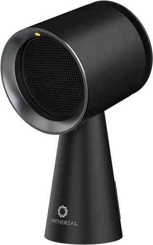 Airthereal Campana extractora de escritorio con pilas, campana extractora portátil recargable con 3 velocidades de ventilador y taza grande de Negro