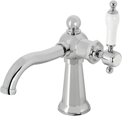 Kingston Brass KS154KLCP Grifo de baño náutico de una sola manija con Push Pop-Up, cromo pulido