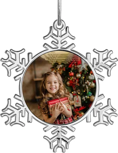 Miniatura 10 de Adornos de Navidad personalizados, adorno con foto personalizada, nuestro primer árbol de Navidad colgante 2024, decoración regalo para Navidad