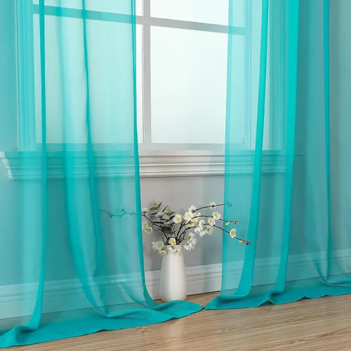 Miniatura 136 de OVZME Cortinas traslúcidas, ligeras, suaves, para estudio, sala de estar y dormitorio, juego de 2 paneles, 42 pulgadas de ancho x 84 pulgadas